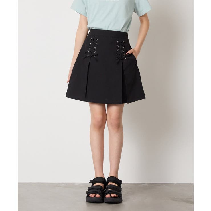 [120-160]［インパン付］フロントレースアップスカート | a.v.v【KIDS】 | 詳細画像25 