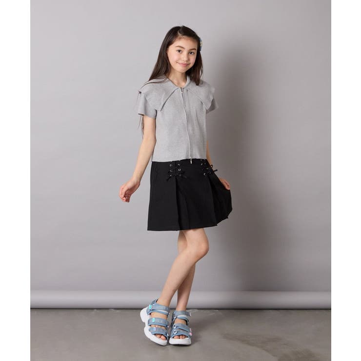 [120-160]［インパン付］フロントレースアップスカート | a.v.v【KIDS】 | 詳細画像26 