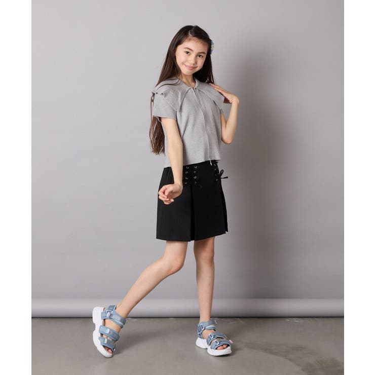 [120-160]［インパン付］フロントレースアップスカート | a.v.v【KIDS】 | 詳細画像28 