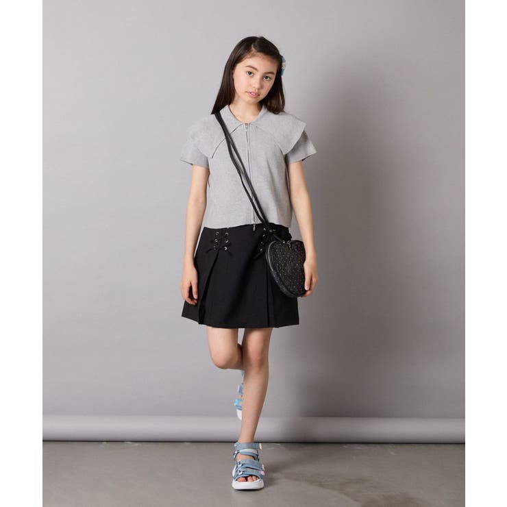 [120-160]［インパン付］フロントレースアップスカート | a.v.v【KIDS】 | 詳細画像31 