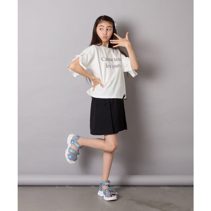 [120-160]［インパン付］フロントレースアップスカート | a.v.v【KIDS】 | 詳細画像34 