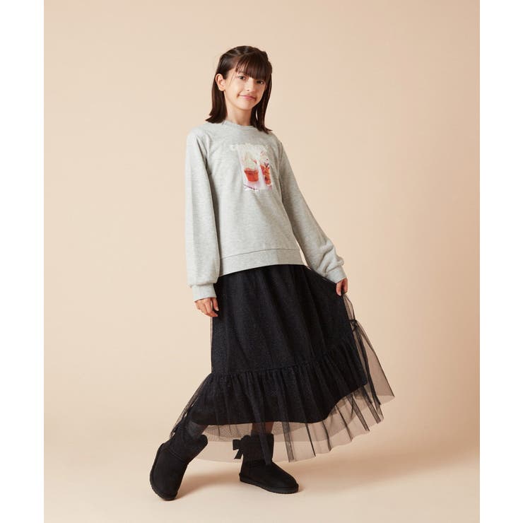 [160]ラメチュールティアードロングスカート | a.v.v【KIDS】 | 詳細画像11 