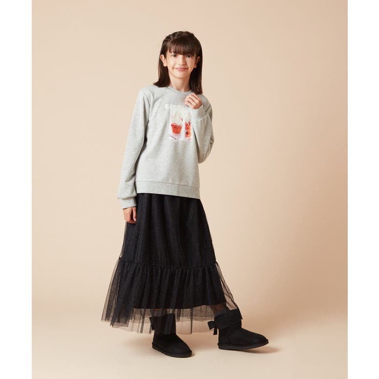 [160]ラメチュールティアードロングスカート | a.v.v【KIDS】 | 詳細画像14 