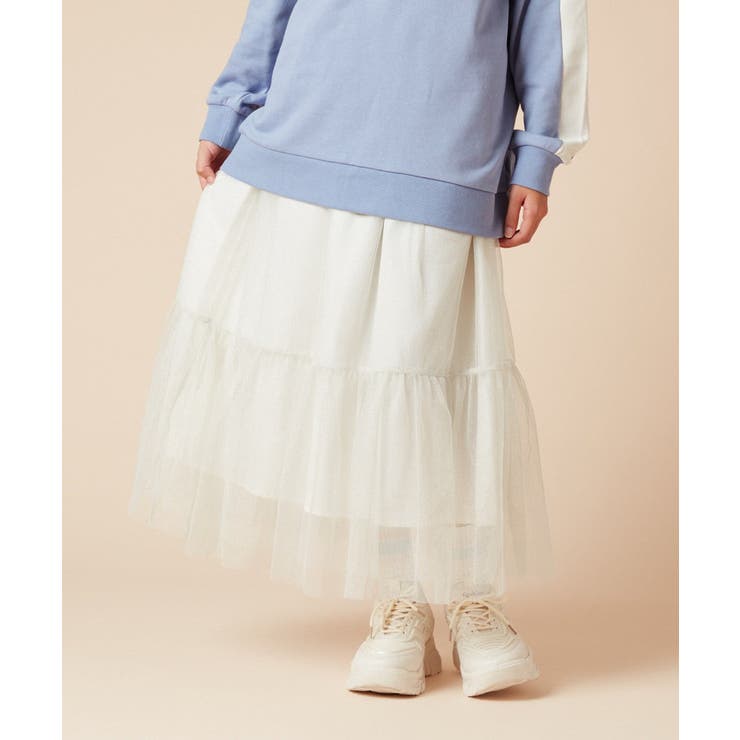 [160]ラメチュールティアードロングスカート | a.v.v【KIDS】 | 詳細画像21 