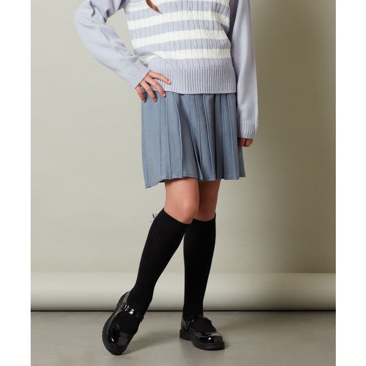 ライトブルー | [100-130]プリーツスカート | a.v.v【KIDS】