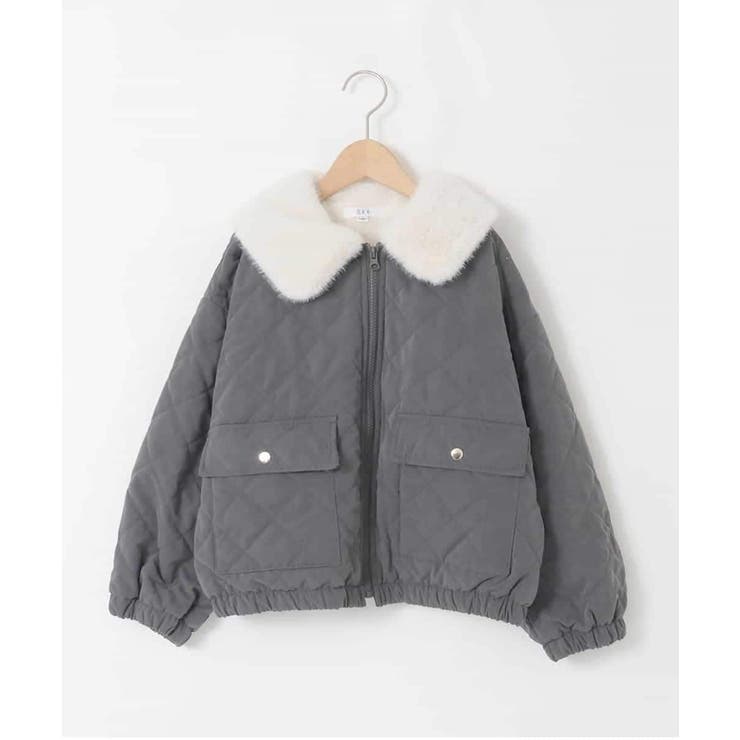 [130-160]【お家で洗える】衿付きキルトボアジャケット | a.v.v【KIDS】 | 詳細画像24 