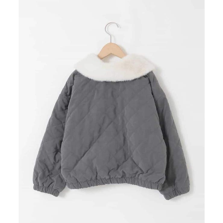 [130-160]【お家で洗える】衿付きキルトボアジャケット | a.v.v【KIDS】 | 詳細画像25 