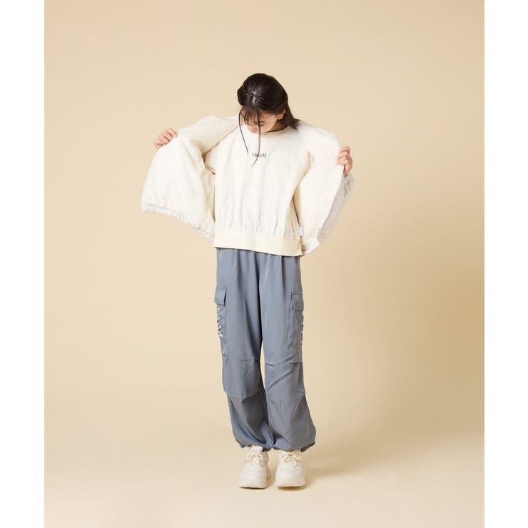 [130-160]【お家で洗える】衿付きキルトボアジャケット | a.v.v【KIDS】 | 詳細画像6 