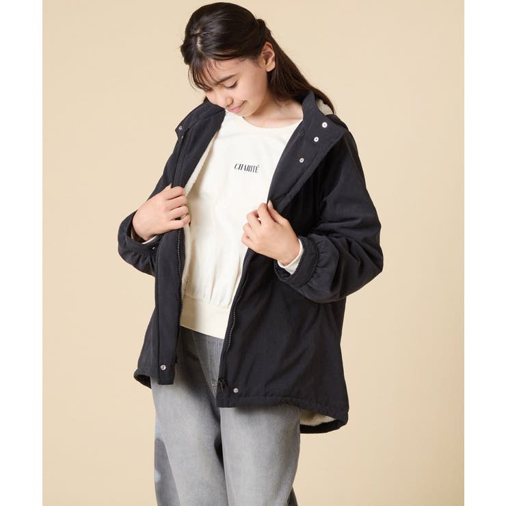 [120-160]【フード取り外し可能/お家で洗える】裏ボアマウンテンパーカー | a.v.v【KIDS】 | 詳細画像36 