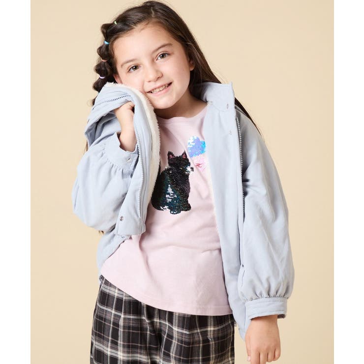 [120-160]【フード取り外し可能/お家で洗える】裏ボアマウンテンパーカー | a.v.v【KIDS】 | 詳細画像4 