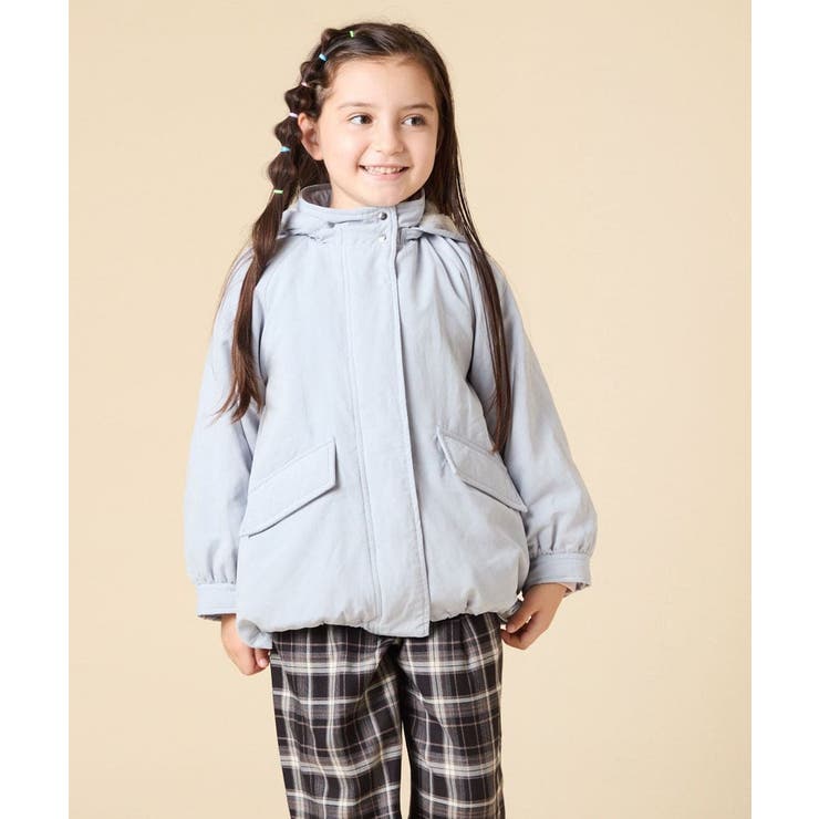 ライトブルー | [120-160]【フード取り外し可能/お家で洗える】裏ボアマウンテンパーカー | a.v.v【KIDS】