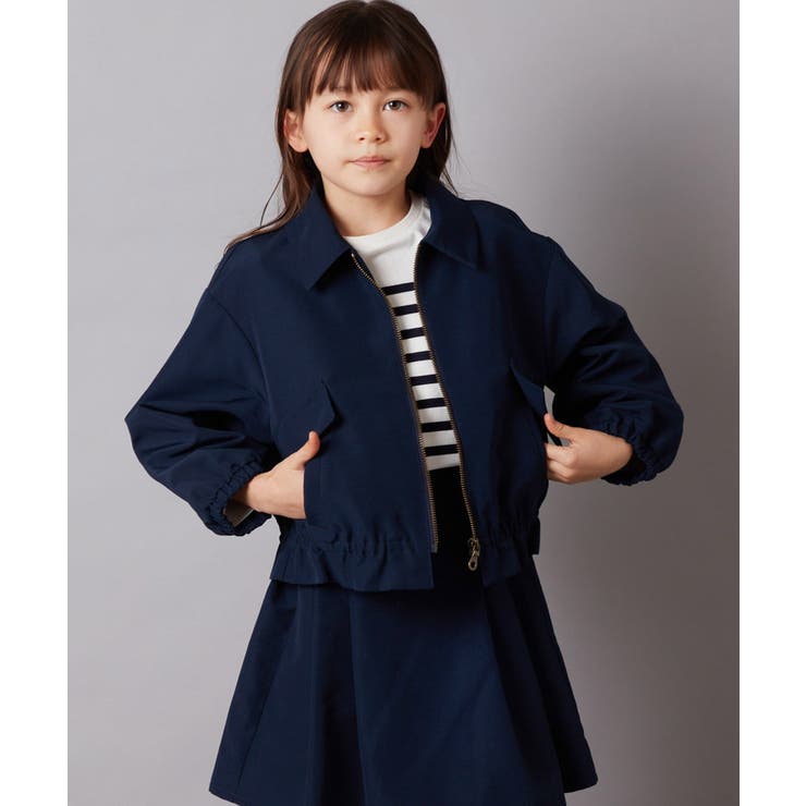 【ネイビー】[140-150]【セットアップ対応】ステンカラージップブルゾン[品番：ITKW0015912]｜a.v.v【KIDS】（アーヴェヴェ）のキッズファッション通販｜SHOPLIST（ショップリスト）