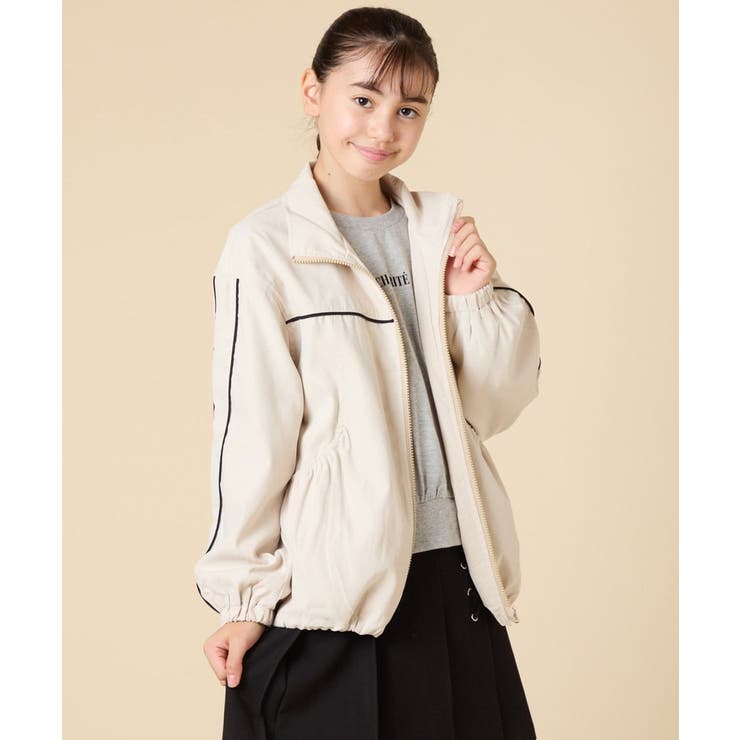 [130-160]配色ラインギャザーブルゾン | a.v.v【KIDS】 | 詳細画像2 