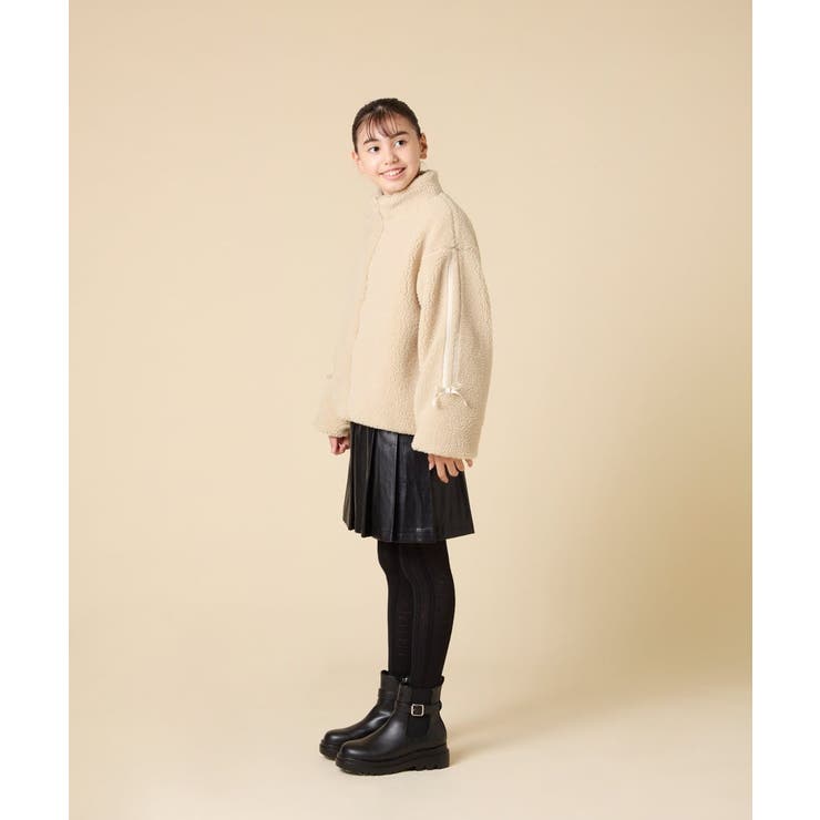 [120-160]【おうちで洗える】モコモコラインスリーブボアブルゾン | a.v.v【KIDS】 | 詳細画像22 