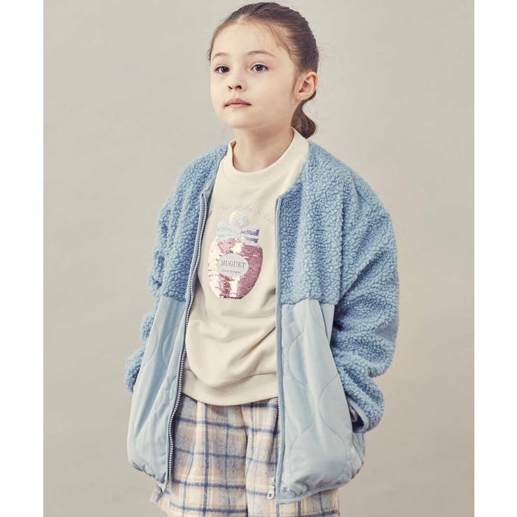 [100-130]ボア切り替えキルティングジャケット | a.v.v【KIDS】 | 詳細画像4 