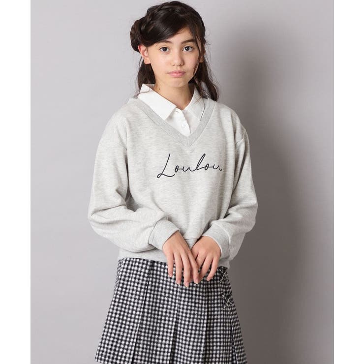 [120-160]【クロップド丈】衿付きロゴトレーナー | a.v.v【KIDS】 | 詳細画像20 