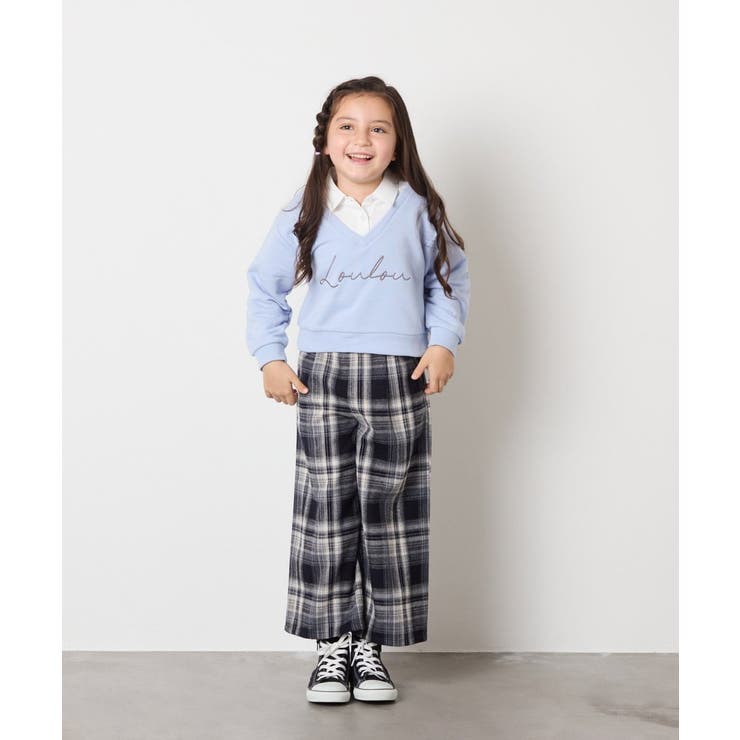 [120-160]【クロップド丈】衿付きロゴトレーナー | a.v.v【KIDS】 | 詳細画像5 