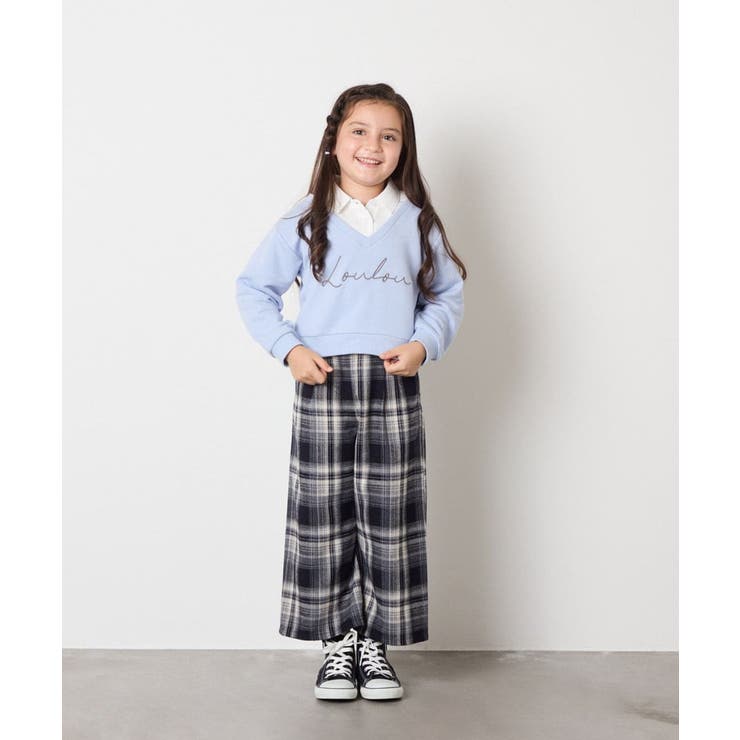 [120-160]【クロップド丈】衿付きロゴトレーナー | a.v.v【KIDS】 | 詳細画像6 