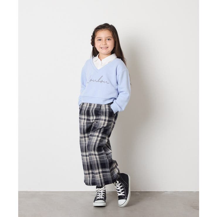 [120-160]【クロップド丈】衿付きロゴトレーナー | a.v.v【KIDS】 | 詳細画像9 