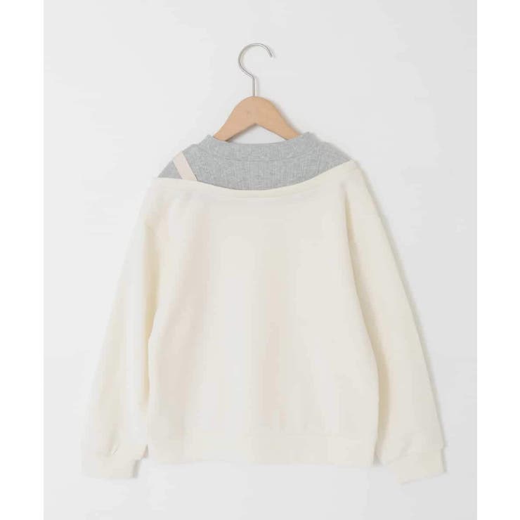 [120-160]【アシンメトリー/オフショル】ポコポコレイヤード風トレーナー | a.v.v【KIDS】 | 詳細画像24 