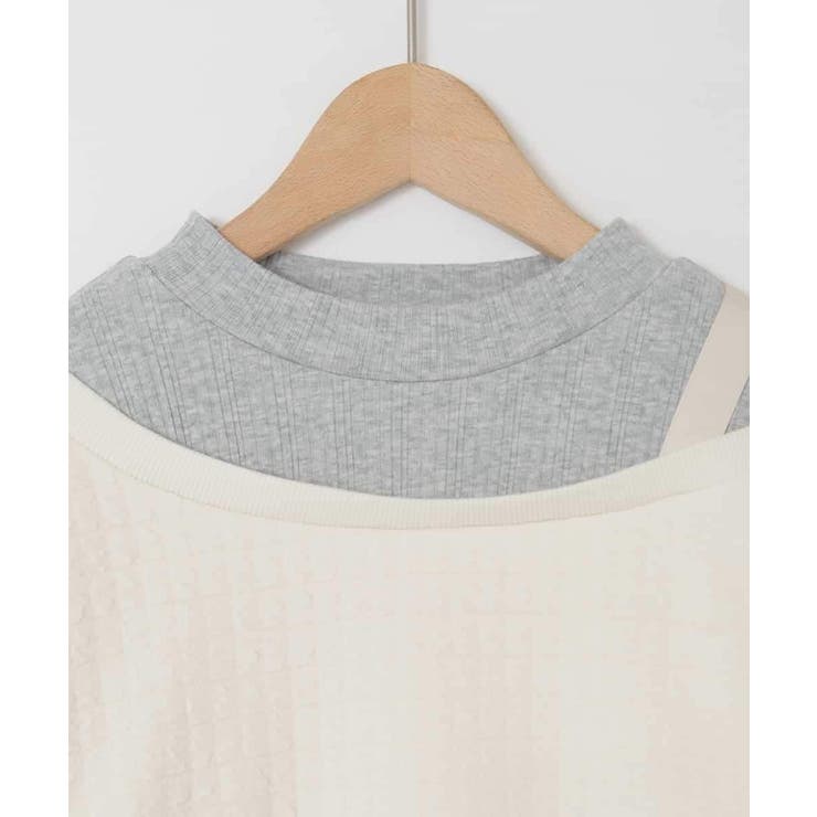 [120-160]【アシンメトリー/オフショル】ポコポコレイヤード風トレーナー | a.v.v【KIDS】 | 詳細画像25 