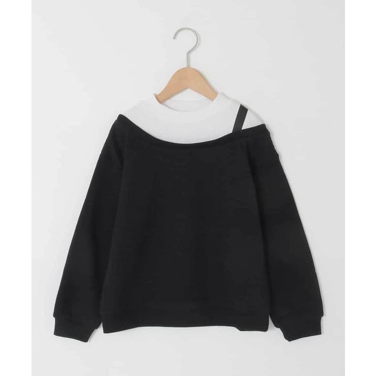 [120-160]【アシンメトリー/オフショル】ポコポコレイヤード風トレーナー | a.v.v【KIDS】 | 詳細画像29 