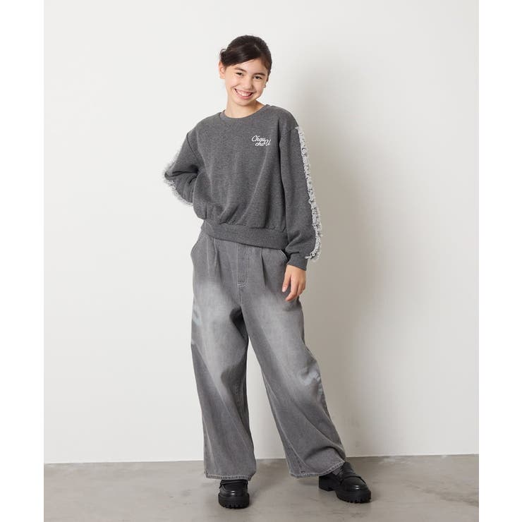 チュールスリーブクロップドトレーナー | a.v.v【KIDS】 | 詳細画像10 