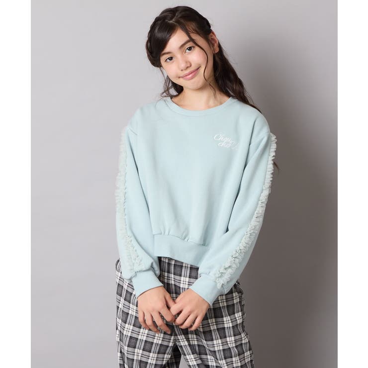 チュールスリーブクロップドトレーナー | a.v.v【KIDS】 | 詳細画像13 