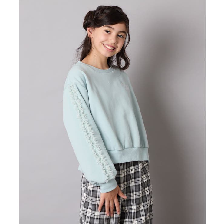 チュールスリーブクロップドトレーナー | a.v.v【KIDS】 | 詳細画像14 