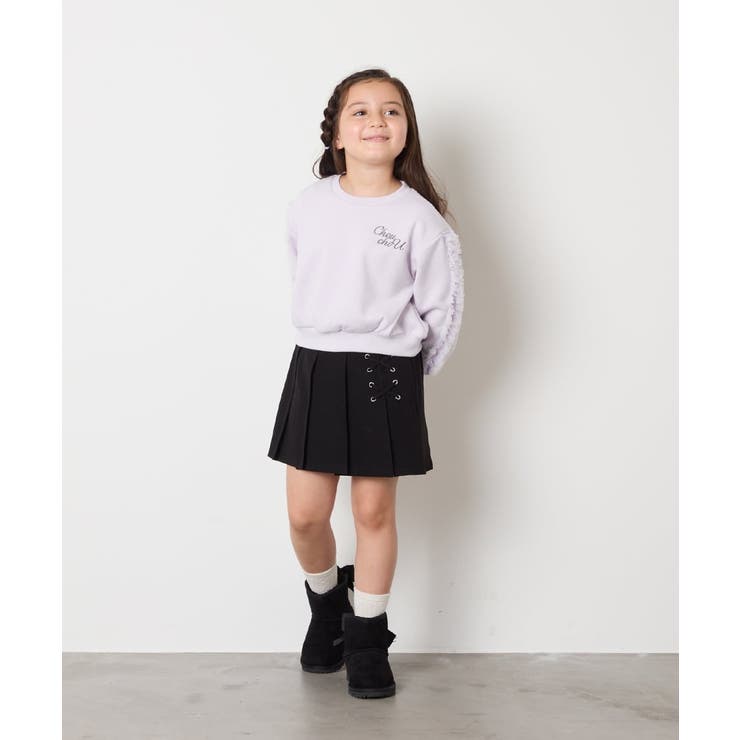 チュールスリーブクロップドトレーナー | a.v.v【KIDS】 | 詳細画像25 