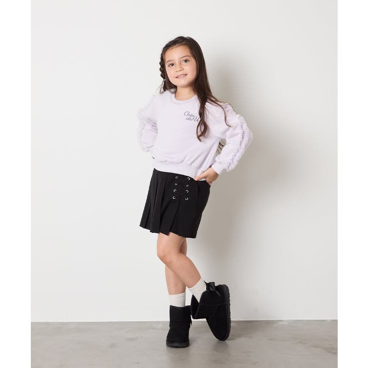 チュールスリーブクロップドトレーナー | a.v.v【KIDS】 | 詳細画像26 