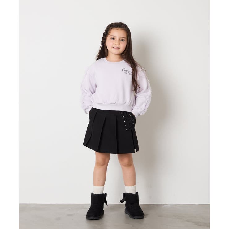 チュールスリーブクロップドトレーナー | a.v.v【KIDS】 | 詳細画像27 