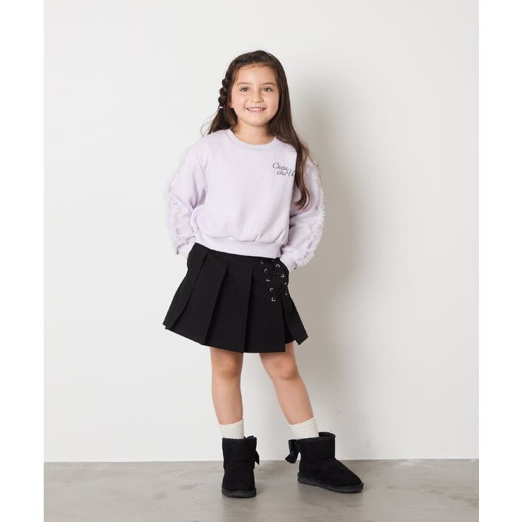 チュールスリーブクロップドトレーナー | a.v.v【KIDS】 | 詳細画像28 