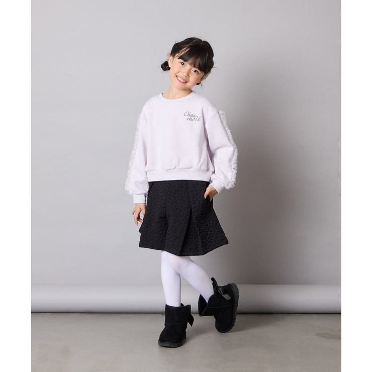 チュールスリーブクロップドトレーナー | a.v.v【KIDS】 | 詳細画像31 