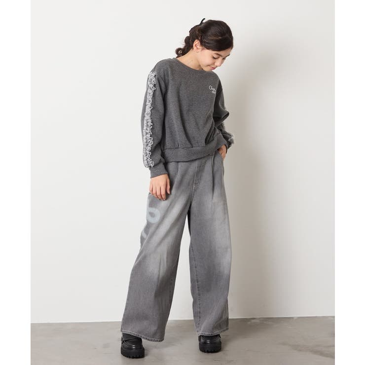 チュールスリーブクロップドトレーナー | a.v.v【KIDS】 | 詳細画像8 