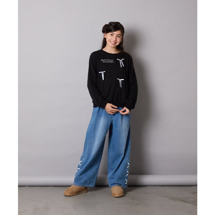 [100 160]【WEB限定商品 サテンリボンがカワイイ】リボン付きロゴトレー… | a.v.v【KIDS】 | 詳細画像30 