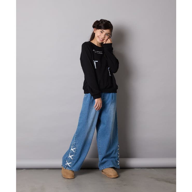 [100 160]【WEB限定商品 サテンリボンがカワイイ】リボン付きロゴトレー… | a.v.v【KIDS】 | 詳細画像32 