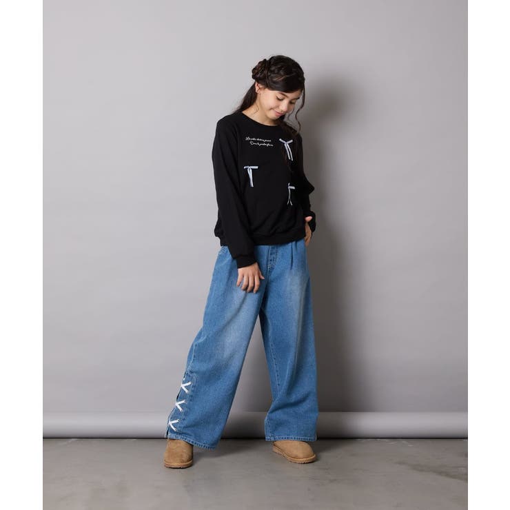 [100 160]【WEB限定商品 サテンリボンがカワイイ】リボン付きロゴトレー… | a.v.v【KIDS】 | 詳細画像33 