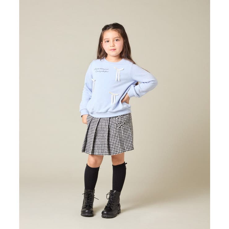 [100 160]【WEB限定商品 サテンリボンがカワイイ】リボン付きロゴトレー… | a.v.v【KIDS】 | 詳細画像9 