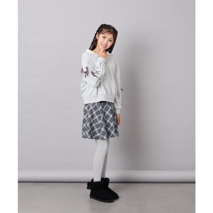 [120-160]【WEB限定】襟付きリボントレーナー | a.v.v【KIDS】 | 詳細画像29 
