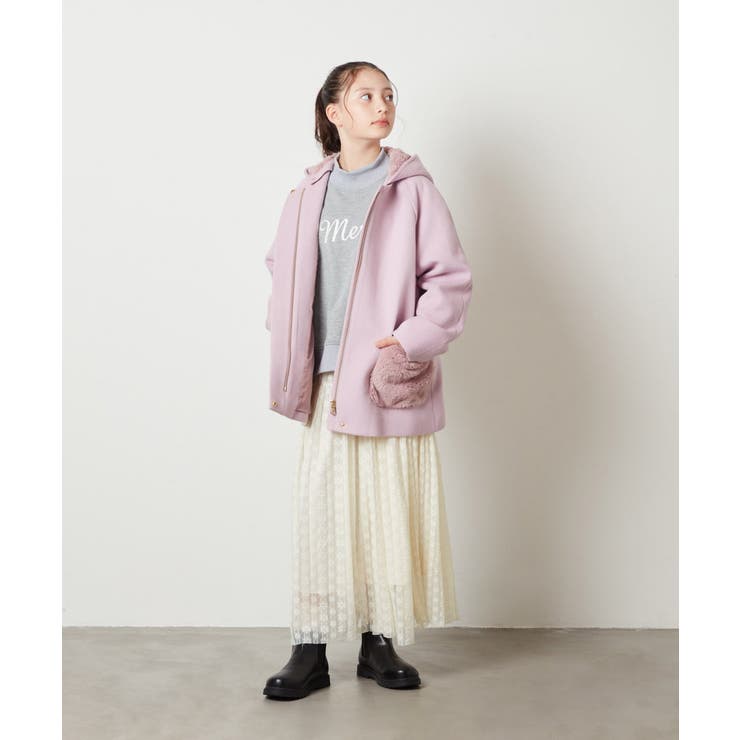 [100-130]ショート丈ビジュートレーナー | a.v.v【KIDS】 | 詳細画像13 