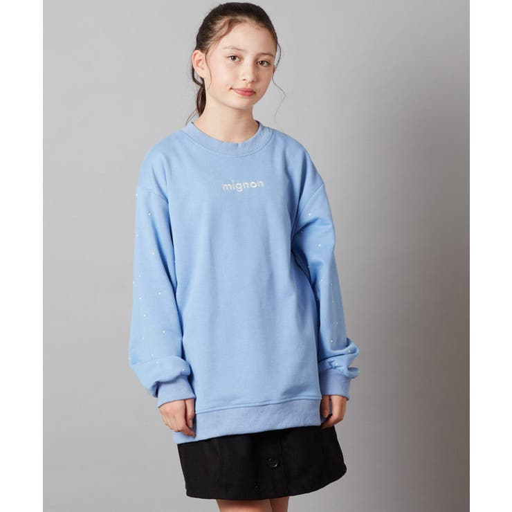 [100-130]オーバーシルエット裏毛プルオーバー | a.v.v【KIDS】 | 詳細画像1 