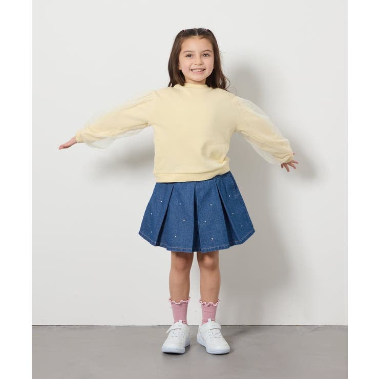 [100-130]チュール袖トレーナー | a.v.v【KIDS】 | 詳細画像4 