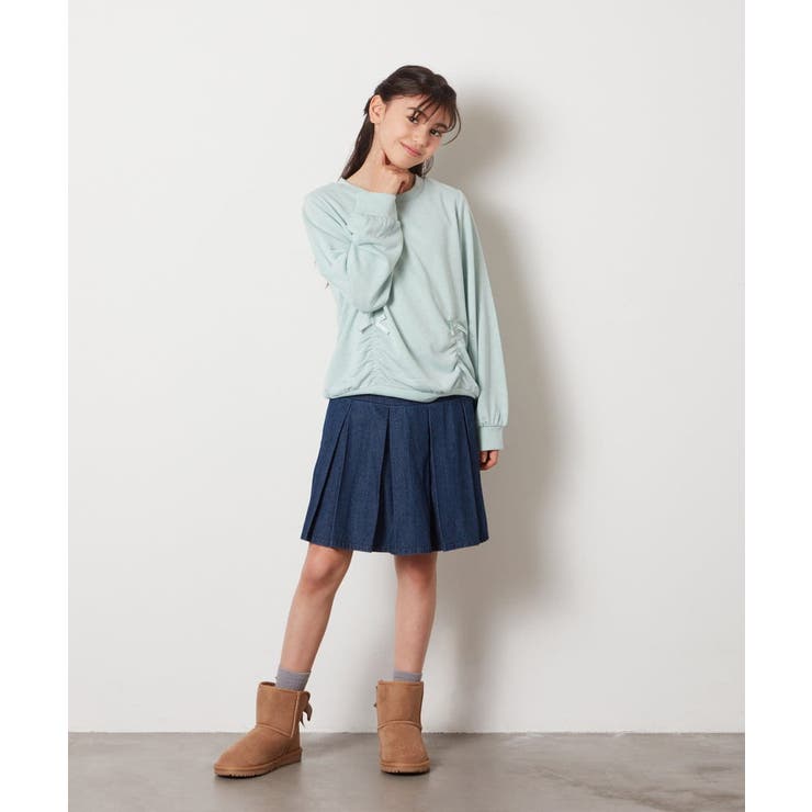 [120-130]リボン付きラメ裏毛トレーナー | a.v.v【KIDS】 | 詳細画像14 