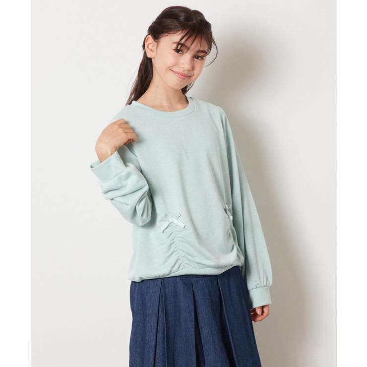 [120-130]リボン付きラメ裏毛トレーナー | a.v.v【KIDS】 | 詳細画像8 