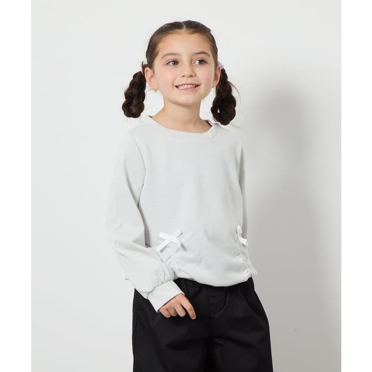 [140-150]リボン付きラメ裏毛トレーナー | a.v.v【KIDS】 | 詳細画像12 