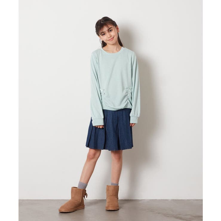 [140-150]リボン付きラメ裏毛トレーナー | a.v.v【KIDS】 | 詳細画像5 