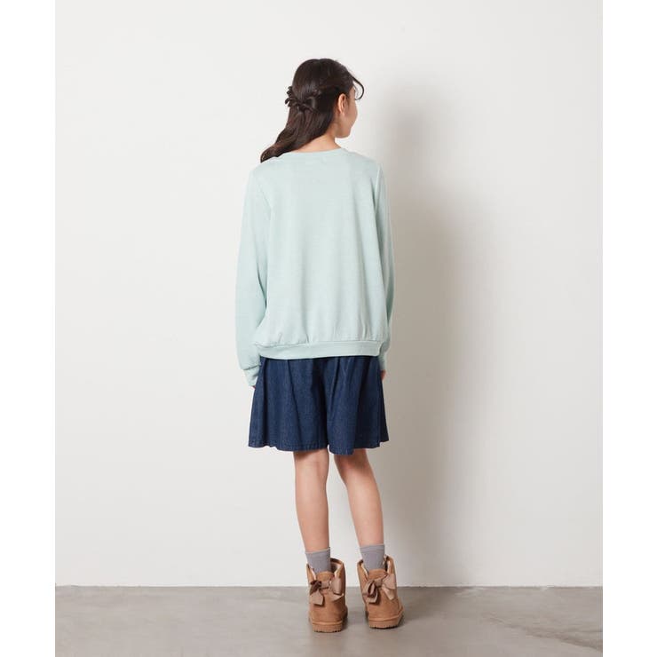 [140-150]リボン付きラメ裏毛トレーナー | a.v.v【KIDS】 | 詳細画像9 