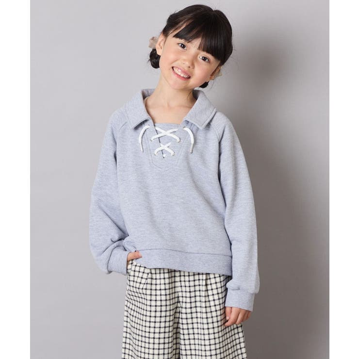 [120-160]衿付きレースアップトレーナー | a.v.v【KIDS】 | 詳細画像18 