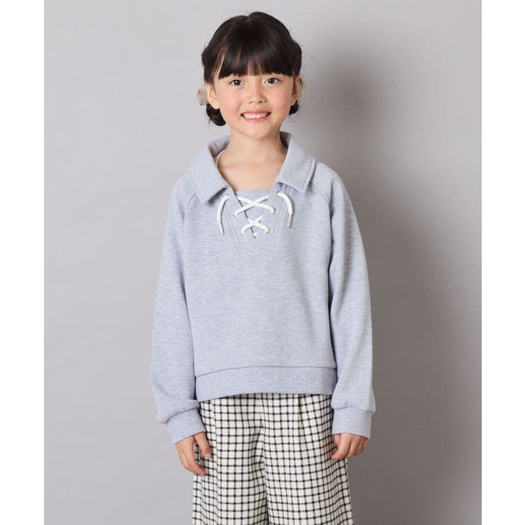 [120-160]衿付きレースアップトレーナー | a.v.v【KIDS】 | 詳細画像20 